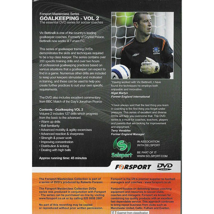Forsport Masterclass Goalkeeping Vols. 1-3 volume Set- Vic