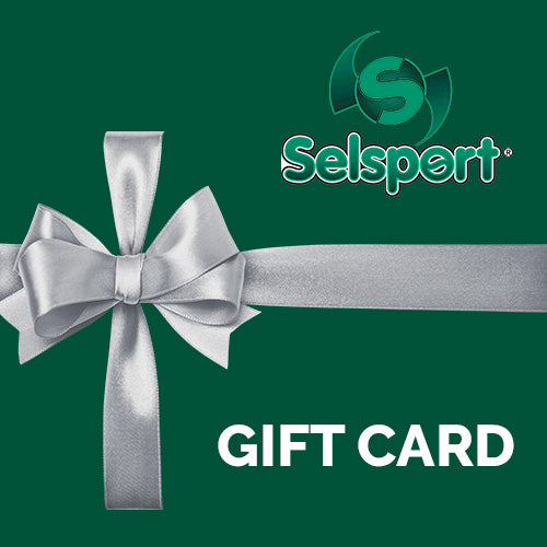 Selsport goalkeeper gloves gift card green box tied with silver bow