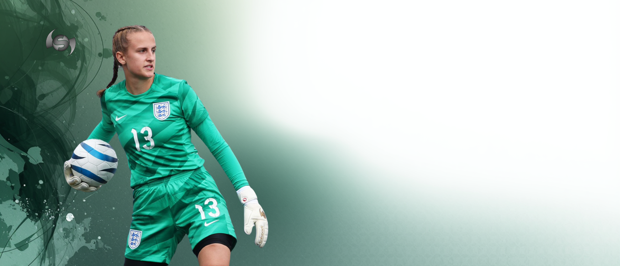 Goalkeeper in Selsport gloves holding a ball