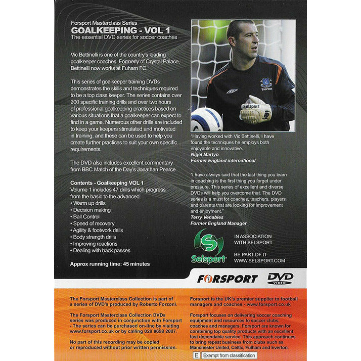 Forsport Masterclass Goalkeeping Vol. 1 - Vic Bettinelli
